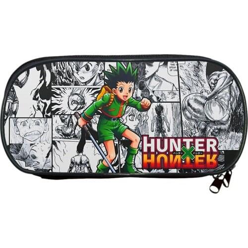 Hunter X Hunter Anime Cartoon Pencil Bags Kids Make Up Case For Women Kids School Supplies Stationery Boys Bookbag