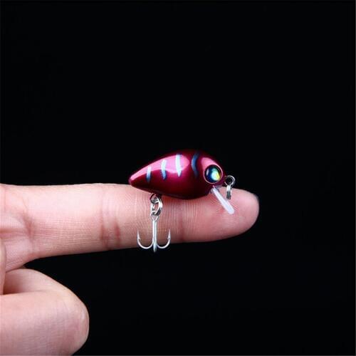 1pcs 30mm 1.7g Mini Crankbait Fishing Lure Floating Artificial Hard Bait Japan Minnow Tackle Trout Bass Carp Fishing 17 Colors