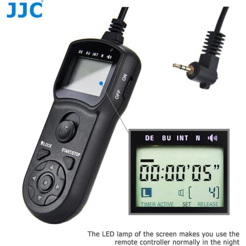 JJC Intervalometer Timer Shutter Release Remote Control Controller for Canon EOS R5 R6 RP R 80D 77D 60D 1D 5D Mark IV 6D Mark II