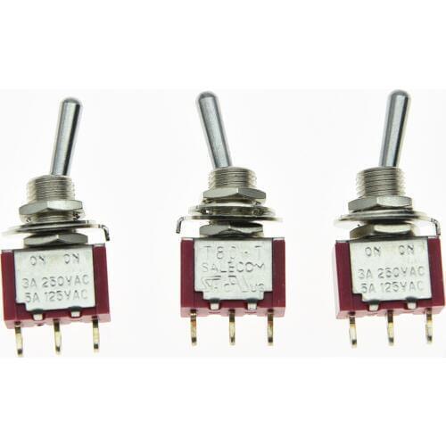 KAISH 5x SPDT 2-Position ON ON Guitar Mini Toggle Switch SALECOM UL Car/Boat Switches