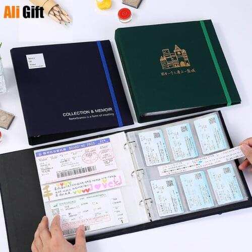 Large Ticket Collection Foto Storage Photo Album Travle Picture Photocard Binder Gift Coin Holder Interleaf Type Albums