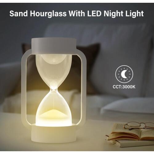 Creative LED Induction Hourglass Sleep Light Timers Sand Clock Lamp For Bedroom Living Room Home Decoration Night Light