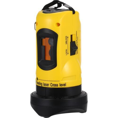 KKMOON 2 Lines Cross Laser Level Device 360 Rotary Cross Line Leveling Overrange Alarm Outdoor Receiver Vertical & Horizontal