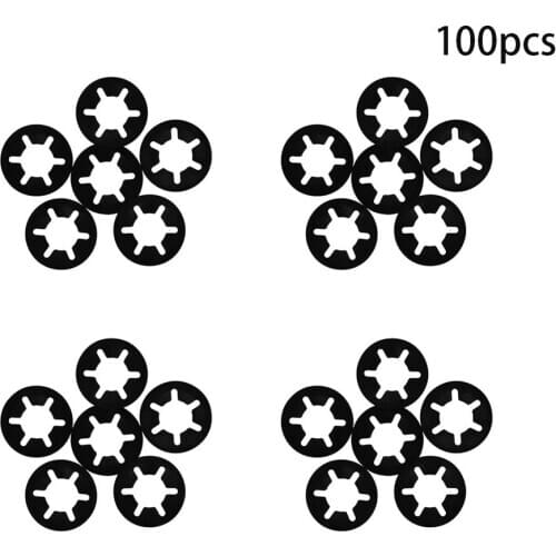 Hot 50-300pcs Tooth Starlock Gasket Push On Locking Washer Quick Speeds Clips Assortment Kit Star Nut Locking Fasteners Hardware
