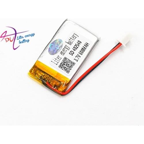 XHR-2P 2.54 402540 3.7V 600MAH Lithium Polymer Li-Po li ion Rechargeable Battery cells For Mp3 MP4 MP5 GPS mobile bluetooth