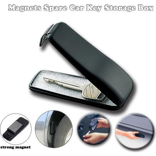 Mini Powerful Magnetic Car Spare Key Holder Box Outdoor Stash Key Safe Box For Car Truck Caravan Hidden Secret Storage Key Box