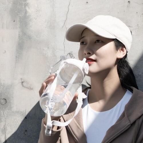 1050ml/2000ml/4000ml Water Bottle Fast Flow Leak Proof Measuring Scale Print Reusable BPA Free Water Bottle with Straw