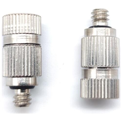 Nickel Plated Brass10-24UNC High Pressure Misting Nozzle Garden Water Spray Fog Head Orifice From 0.1mm to 0.6mm 4 Pcs