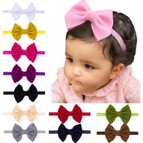 New Baby Girl Newborn Kids Headbands Headdress Hair Band Bow Accessories Headwear Big Bow Turban Headband Headwear Accessories