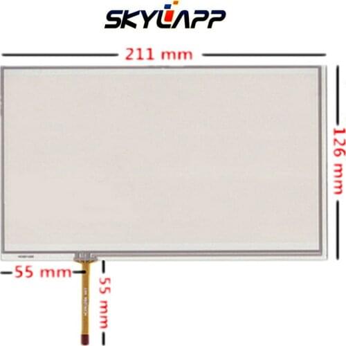 New 9''inch 4 wire 211mm*126mm Resistive Touch Screen Digitizer for GPS navigator Car navigation DVD HSD090IDW1 AT090TN10 12
