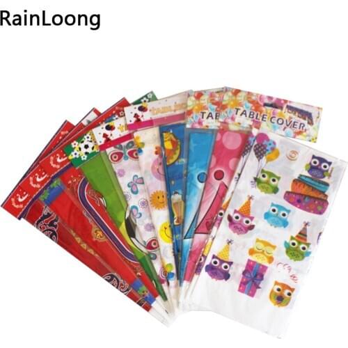 Disposable Plastic Table Cloth Table Cover Tablecloth Waterproof For Kids Birthday Party Decoration Decor 180*108cm