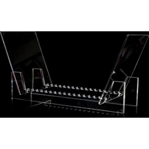 Elegant Clear Vinyl Record Storage Organizer Tabletop Album Record Display Holder Stand Shelf