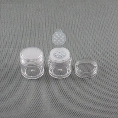 Clear 5ml 5g Empty Cosmetic Sifter Loose Powder Jars Container for Makeup Tools Refillable Bottles