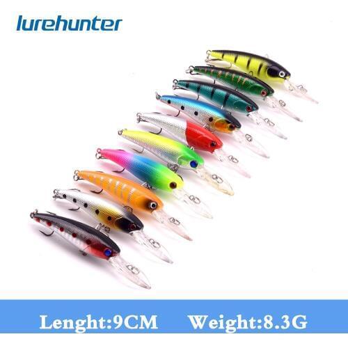 Fishing Lures 3D Eyes Floating Minnow Hard Aritificial Wobblers Crankbait Plastic Baits Pesca Isca 9cm 8.3g