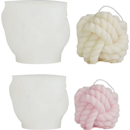 Woolen Ball Candle Mold Silicone Nordic Yarn Ball DIY Wax Soap Crafts Mould For Plaster Wax Mould Astounding