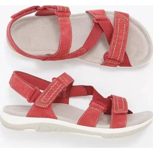 2021 New Summer Sandals Women Flat Ladies Comfortable Ankle Hollow Open Top Velcro Sandals Soft Sole Shoes Sandalias Mujer