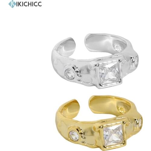 KIKICHICC 925 Sterling Silver Big Moon Adjustable Ring Smooth Face Women luxury New Thick Large 2020 Fashion Women Jewelry