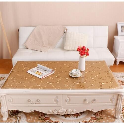 Living room coffee table pad color plastic pvc crystal plate nordic waterproof oil-proof disposable wash ironing table cloth