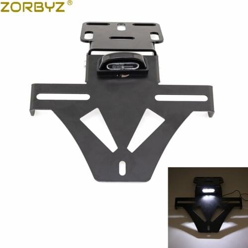ZORBYZ Motorcycle Adjustable Angle License Number Plate Light Frame Holder Bracket For Yamaha YZF R1 R3 R6 R15 R25 FZ6 MT-07