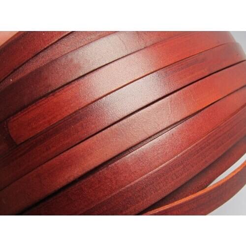 10mm Distressed leather 10x2mm genuine leather cord Ancient brown