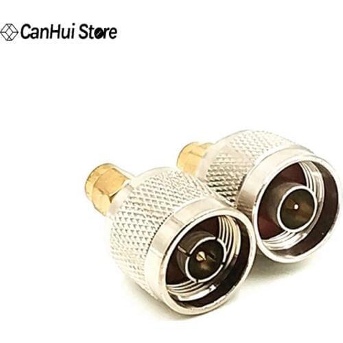 2PCS N Male Plug to SMA Male Plug Straight RF Coaxial Connector Adapter NJ-SMAJ N/SMA-JJ High Frequency Transfer SMA Adapter
