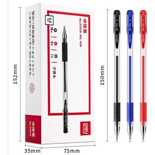 20Pcs Multicolor Gel Pens 0.5mm Black Blue Red Mix Color Office Pens Signature Pen Student Pens