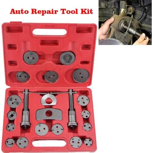 21pcs Universal Disc Brake Caliper Piston Pad Car Rewind Wind Back Auto Repair Tool Kit
