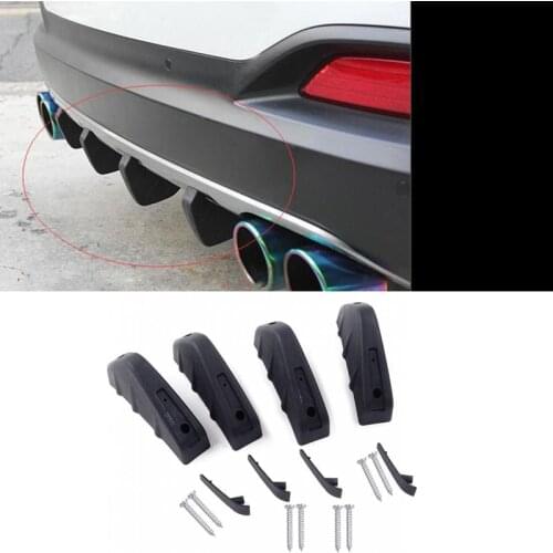 4PCS Universal Car Rear Bumper Lip Spoiler Diffuser Car-Styling for BMW 1 2 3 4 5 6 7 Series X1 X3 X4 X5 X6 E60 E90 F07 F09 F10