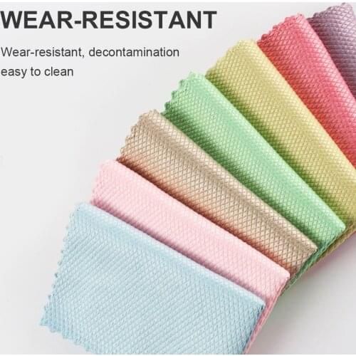 5pcs Kitchen Anti-Grease Wiping Rags Fish Scale Wipe Efficient Cloth Cleaning Cloth Home Washing Dish Cleaning Towel 25cm*25cm