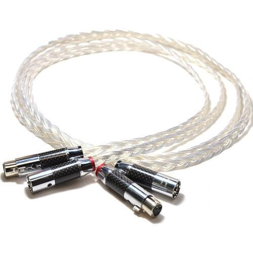 Acrolink 5N OCC copper silver plated interconnects XLR Balance Cable with silver plated XLR jack connector