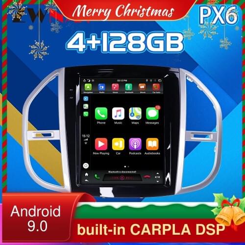 For Benz Vito 2016-2019 2020 Android 9 px6 4G128G Car Multimedia Player tesla Screen Stereo Audio radio autoradio GPS Head unit