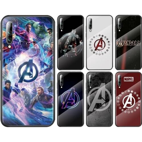Tempered Glass Cover Marvel Avengers Logo For Samsung Galaxy M51 M31 M21 A70 A50 A40 A30 A20 A10 Shockproof Phone Case