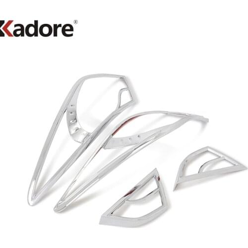 For Hyundai 8 GE Sonata i45 2011-2013 ABS ChromeCar Accessories External Rear Tail Light Lamp Cover Frame Moulding Trim 4pcs/set