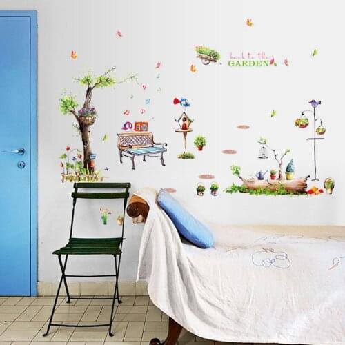Home decor green home groves childrens room decoration pvc transparent film wall stickers beautification decor decal mural