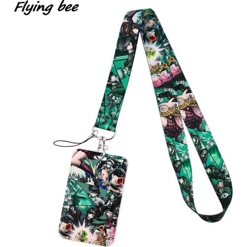 Flyingbee X1702 Anime Cartoon Icons Style Lanyard Card Holder Student Hanging Neck Mobile Phone Lanyard Bus Card Holder Lanyard
