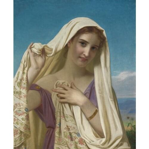 Canvas portrait modern decorative art picture court Oil painting Famous poster noble Girl Home artwork