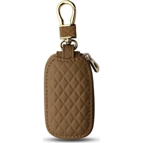 Leather Car Key Cover Shell Universal Key Wallet For Fiat Renault Citroen Peugeot Car Key Bag Keychain Key Case Auto Accessories