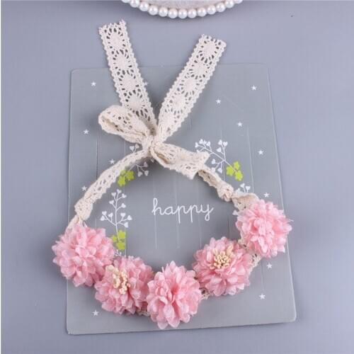 Sweet Princess Baby Girls Headbands Floral Crown Baby Headband Kids Wedding Party Hair Wreath Newborn Photography Accessories