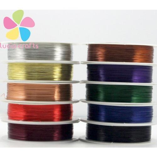Lucia crafts 1roll/lot(20meters/roll) 0.3mm metallic thread string beads rope beading craft wire DIY Handmade material I0205