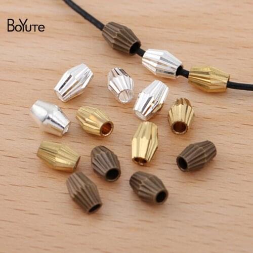 BoYuTe (100 Pieces/Lot) 5*7MM Metal Brass Beads Factory Direct Sale Diy Beads for Jewelry Making