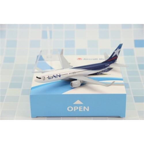 16cm Diecast Alloy 1/400 Scale Chile Airlines B737-800 Aircraft Airplane Model Toy Aviation Plane Collectible Gifts Display