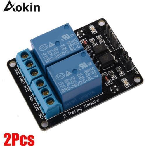 2 Pcs 2 Trigger Lower Channel Level SSR R3 5 V DC Solid Screen Module for Arduino UNMEGA 2560 1280 ARM AVR DSP STM32