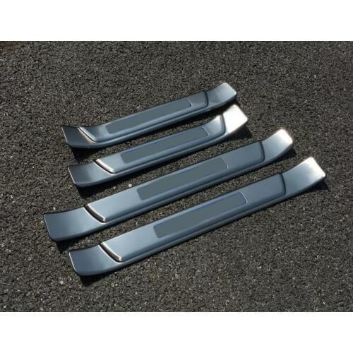 For Toyota Fortuner 2016 2017 4pcs/set stainless steel Car Accessories Outer door sill scuff plate threshold