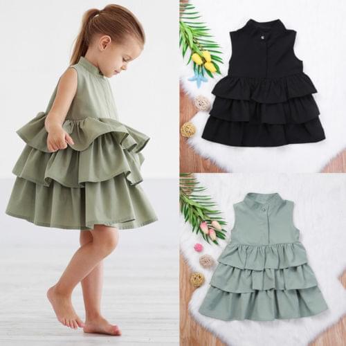 Newborn Kid Baby Girls Party Pageant Cake Ruffle Tutu Dress Bubble Clothes Babys arrival Summer Dresses Baby Clothing Sets