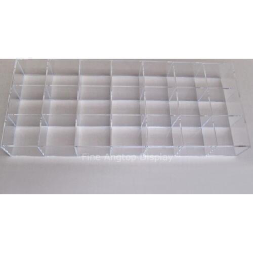 21 Grids Transparent Acrylic Jewelry Bead Ring Earring Storage Box Plexiglass Small Container