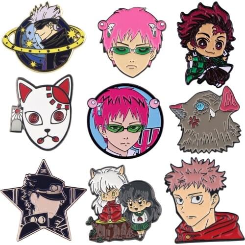PF050 Dongmanli Cute Anime Figures Enamel Pins Brooches Women Men Backpack Bags Badge Fashion Lapel Jewelry Kids Friends Gifts