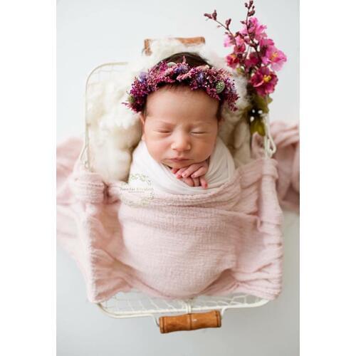 New baby headband real flower girls headband Sen hair lead flower baby hundred days newborn photography props baby photo