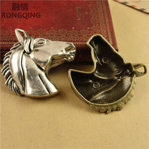 RONGQING 10pcs/pack DIY Horse charm for making jewelry accessories 2019 Animal charm
