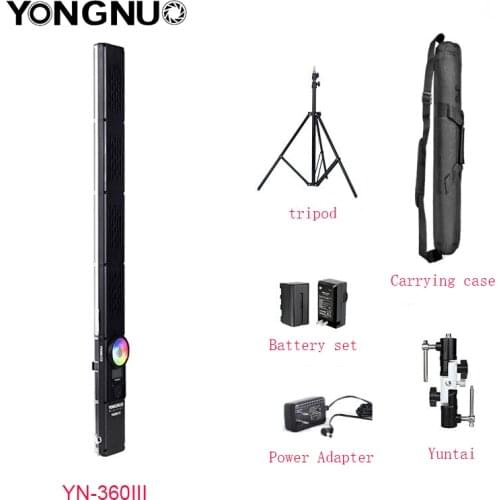 Yongnuo YN360 III YN360III Handheld 3200K-5500K RGB Colorful Ice Stick LED Video Light Touch Adjusting Controlled by Phone App