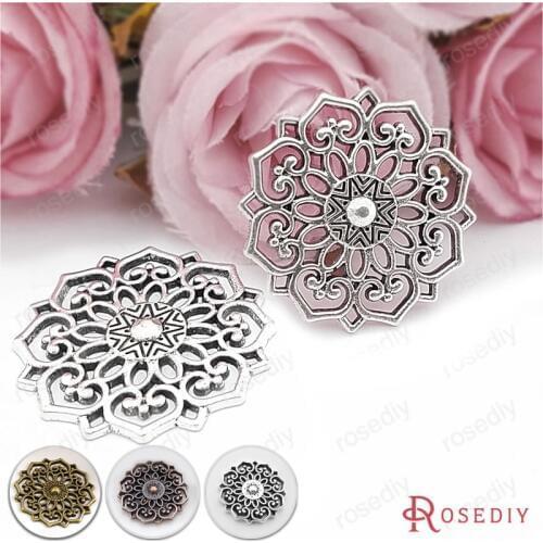 T12956) Wholesale 20 pieces Antique Silver color / Antique Bronze / Antique Copper 20mm / 31mm Zinc Alloy Flower Connectors